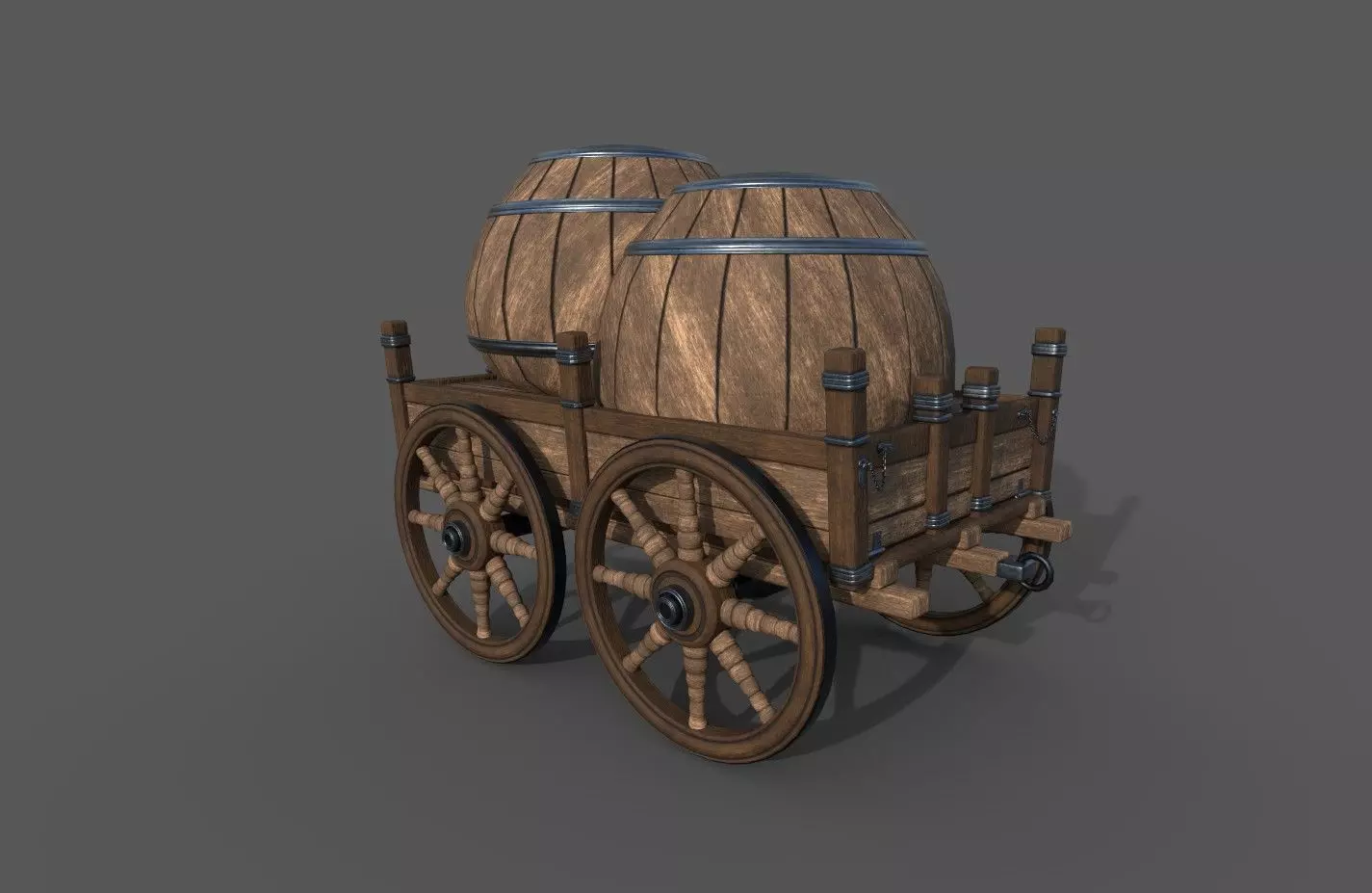 Carriage - 02 Low-poly 3D model