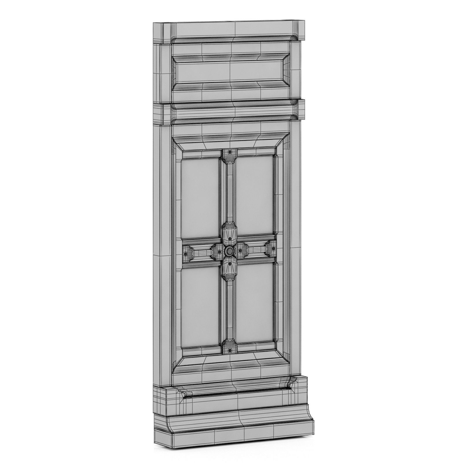 wooden panel 3D model_7