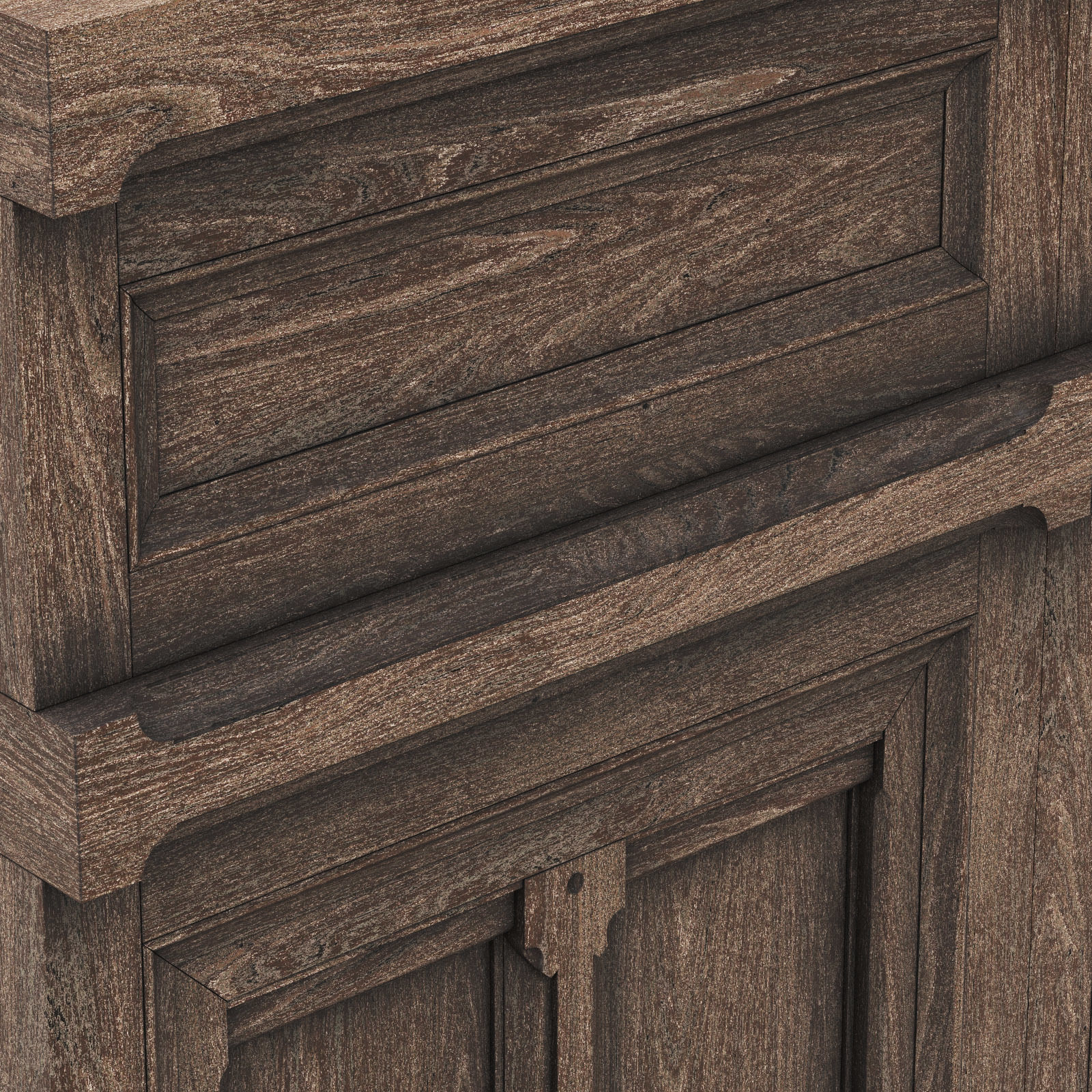 wooden panel 3D model_3