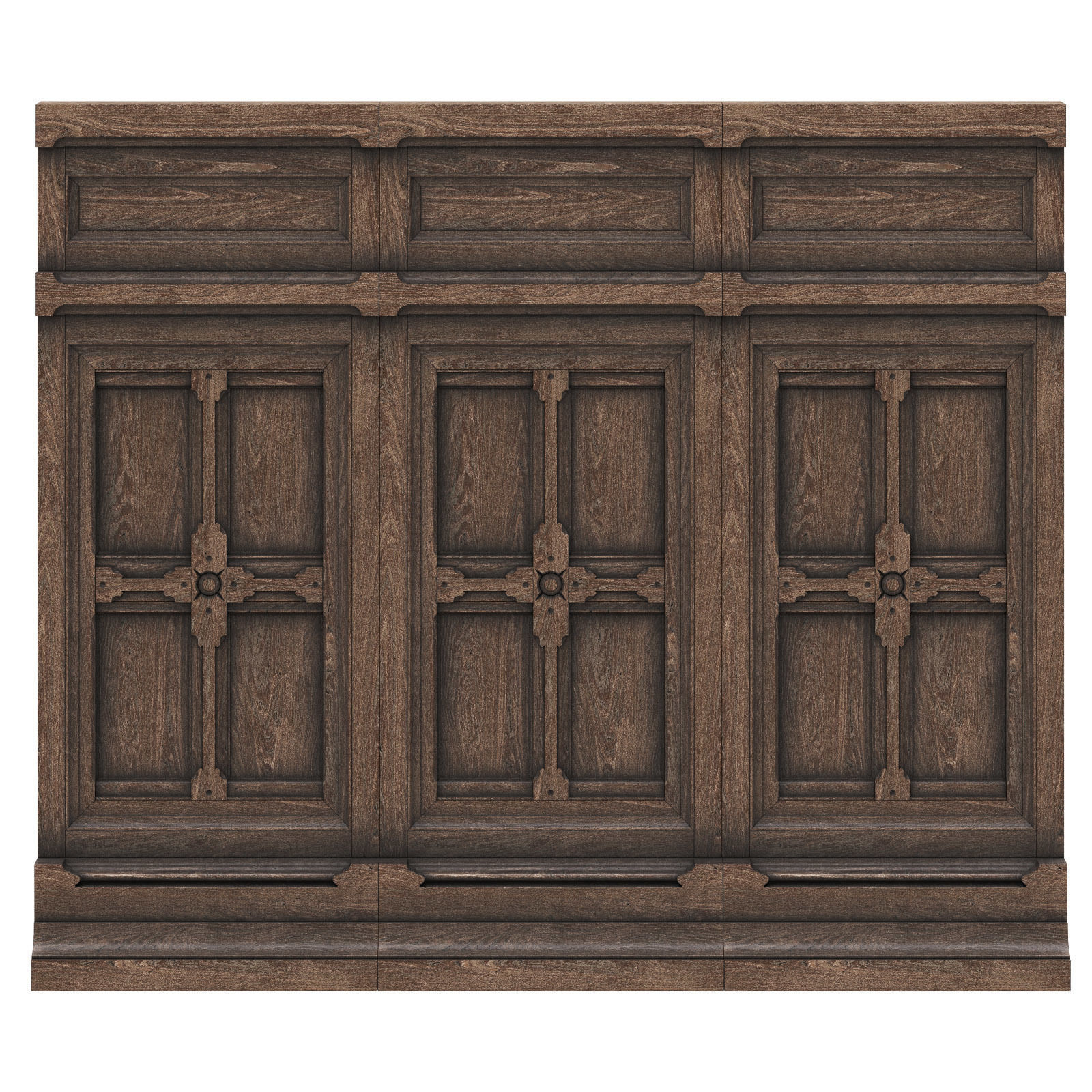 wooden panel 3D model_6