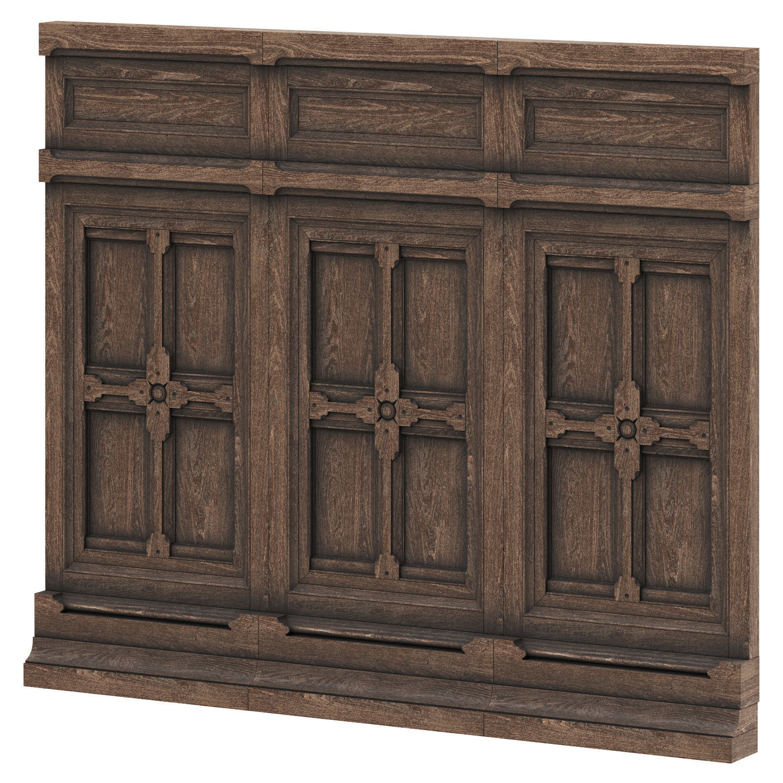 wooden panel 3D model_1