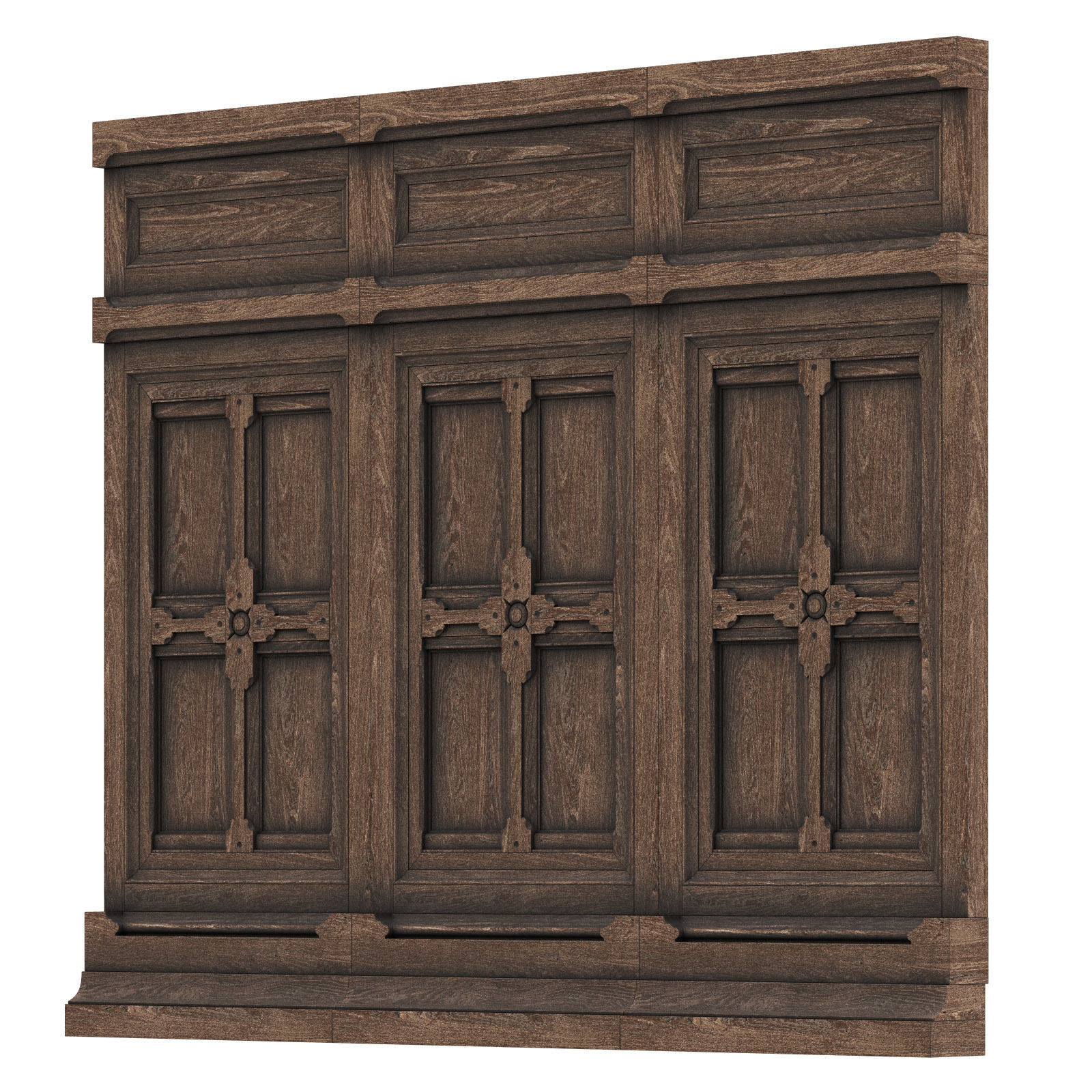 wooden panel 3D model_2