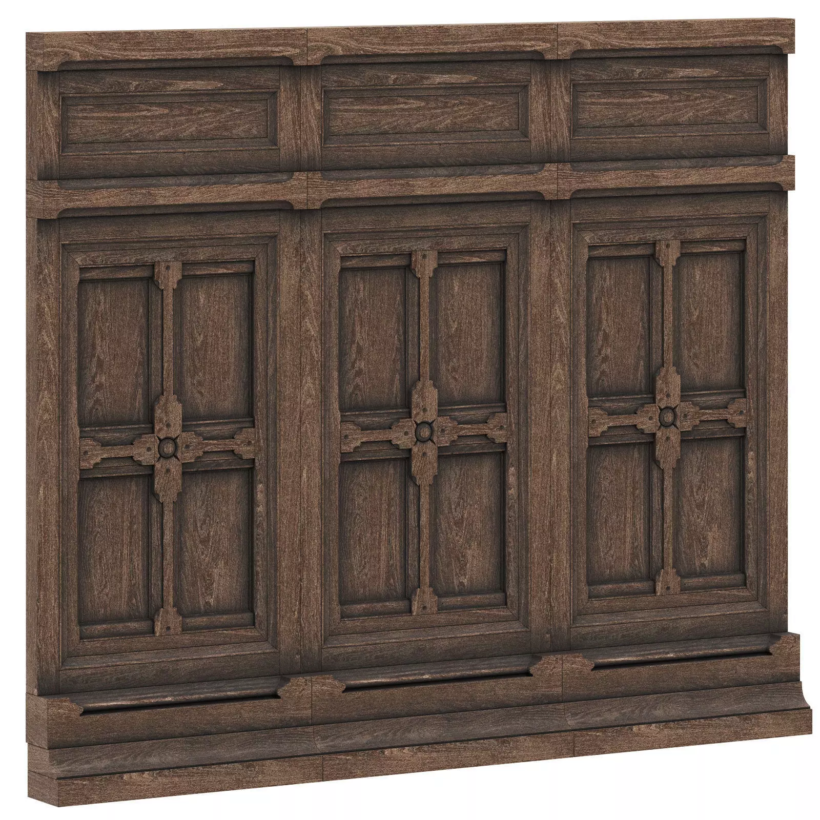 wooden panel 3D model_0