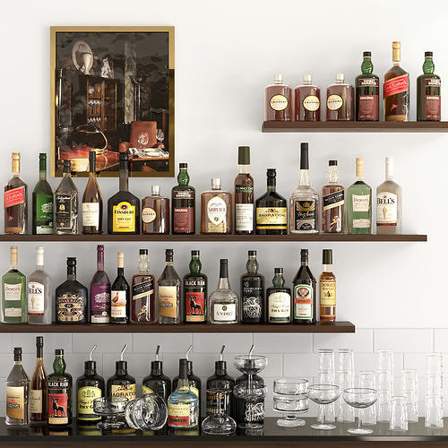 Alcohol Set 12 3D model