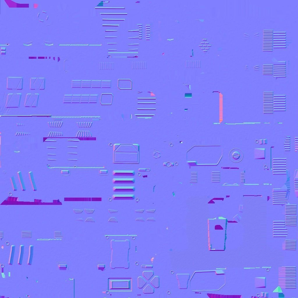 3D Gun sci-fi Low-poly 3D model_10