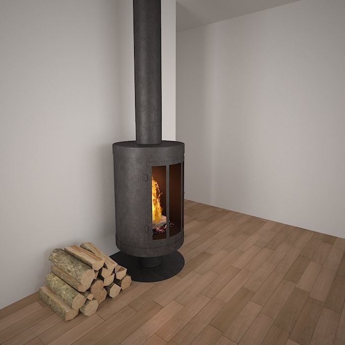 Fire place 03 3D model_2