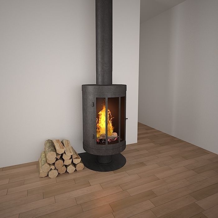 Fire place 03 3D model_5
