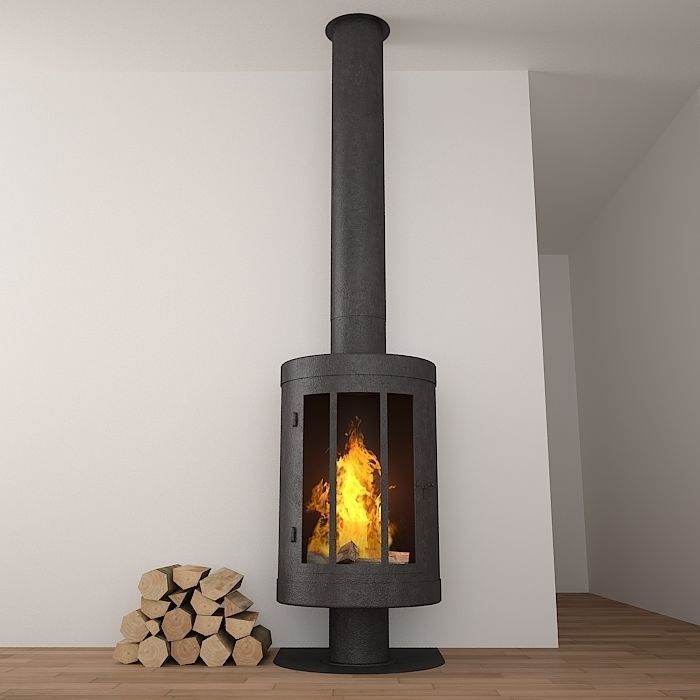 Fire place 03 3D model_3