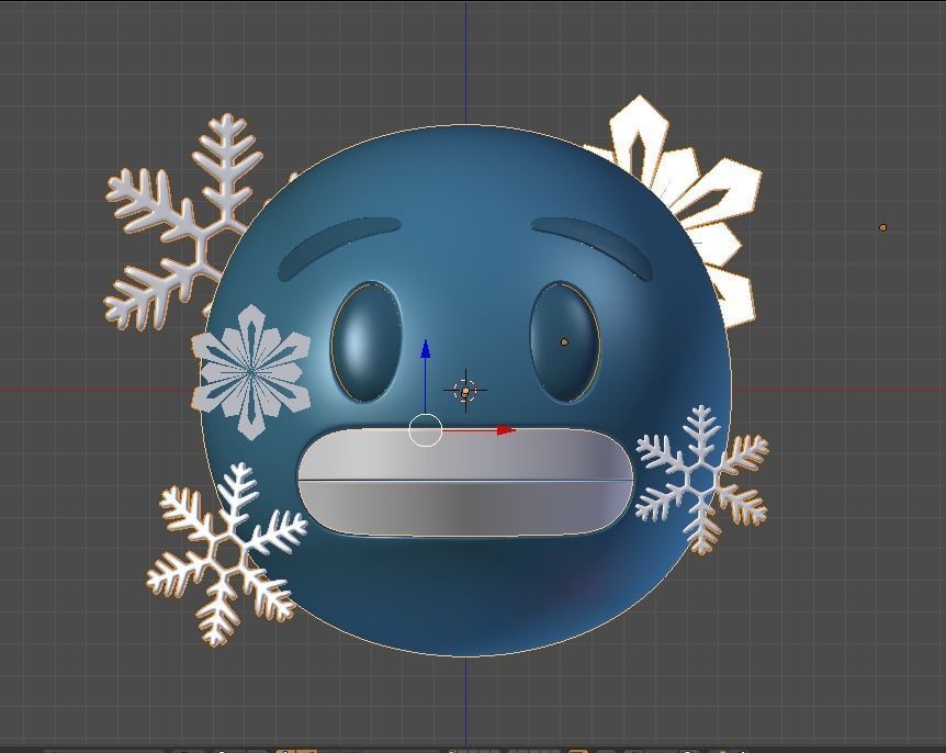 Emoji Cold Low-poly 3D model_1