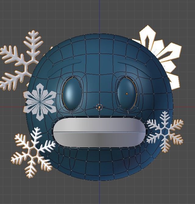 Emoji Cold Low-poly 3D model_2