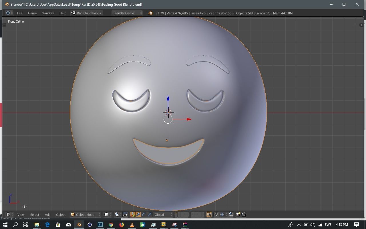 Emoji Relieved 3D model_7