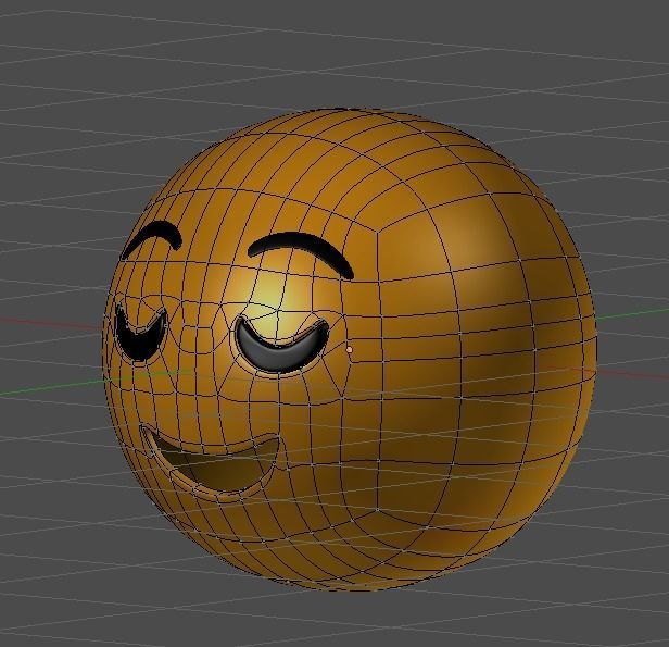 Emoji Relieved 3D model_2