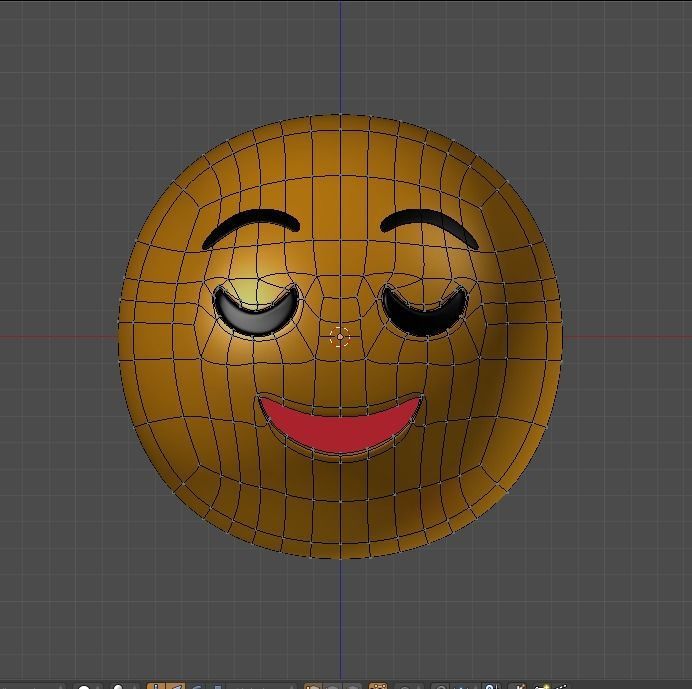 Emoji Relieved 3D model_1