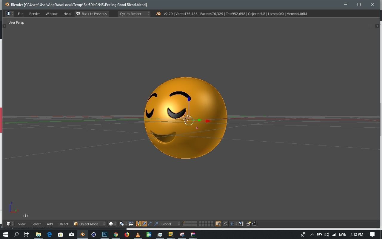 Emoji Relieved 3D model_11
