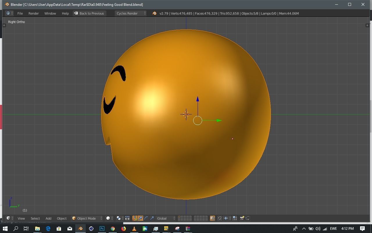 Emoji Relieved 3D model_9