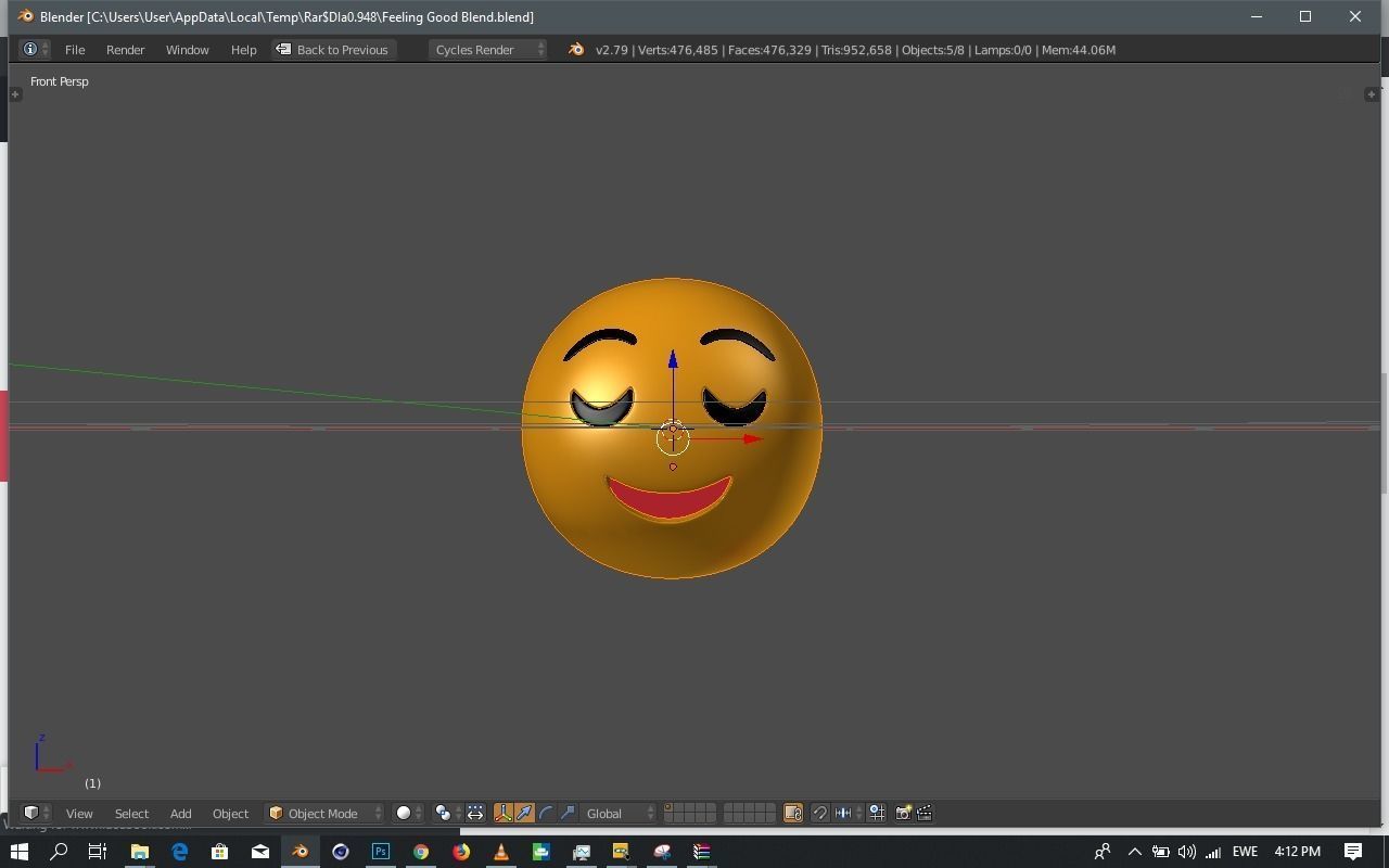 Emoji Relieved 3D model_10