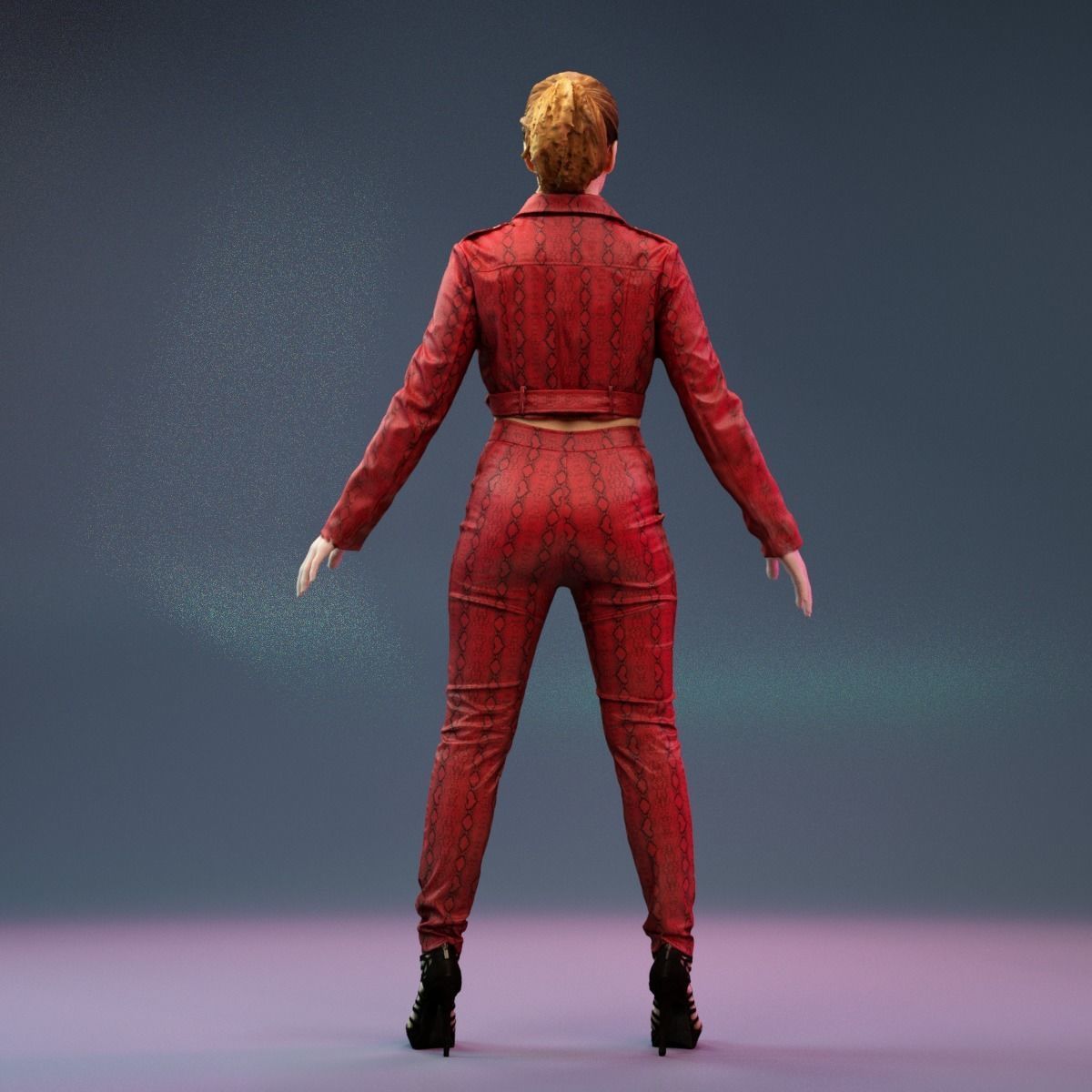 6 A Pose Girls in Various Outfits 3D Model Collection_2