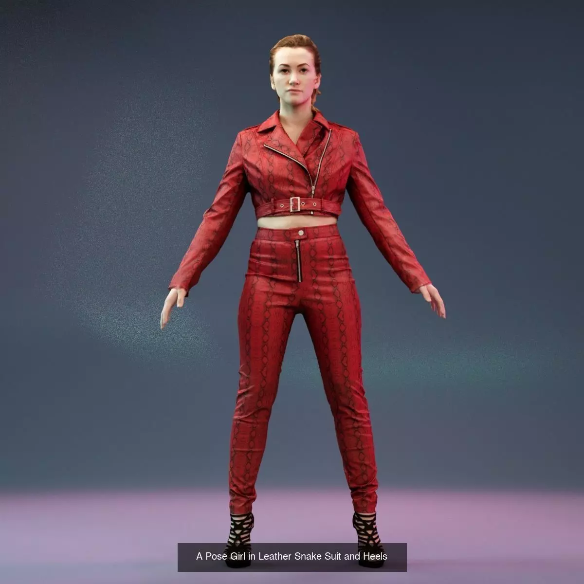 6 A Pose Girls in Various Outfits 3D Model Collection_0