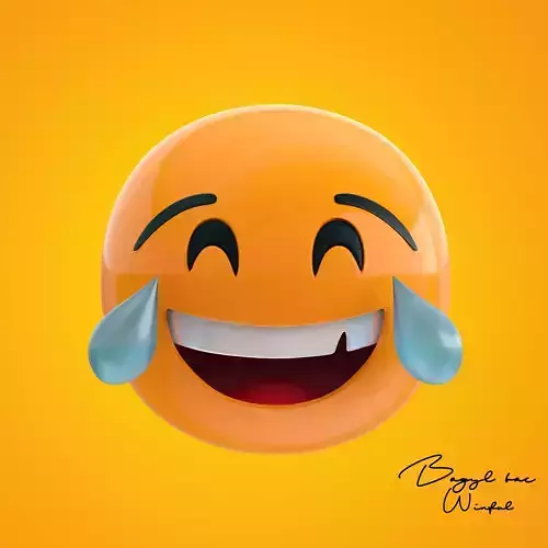 Emoji Laugh Out Loud  Low-poly 3D model