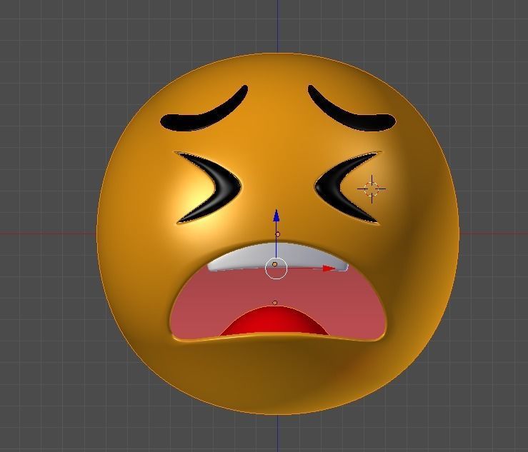 Emoji Weary 3D model_1