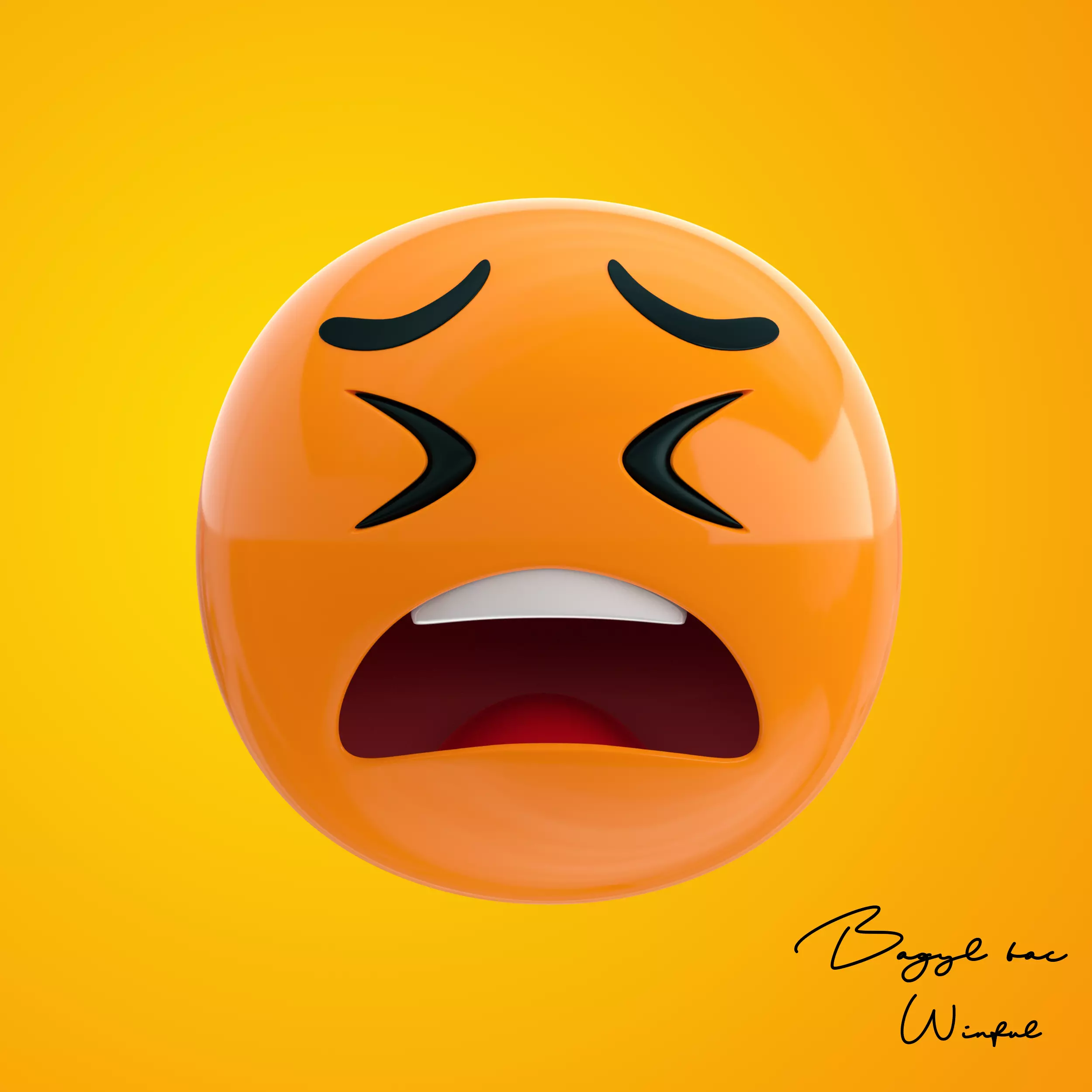 Emoji Weary 3D model_0