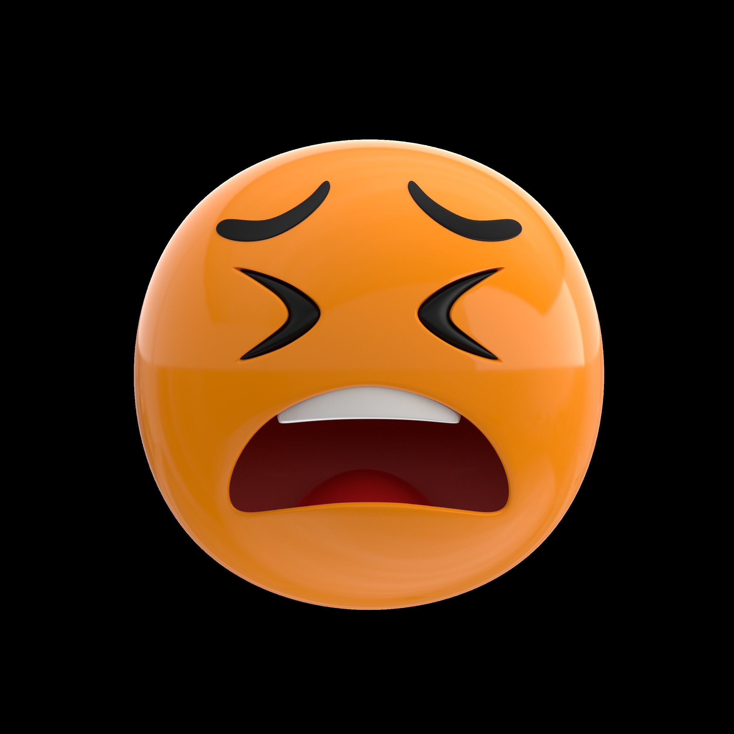 Emoji Weary 3D model_7