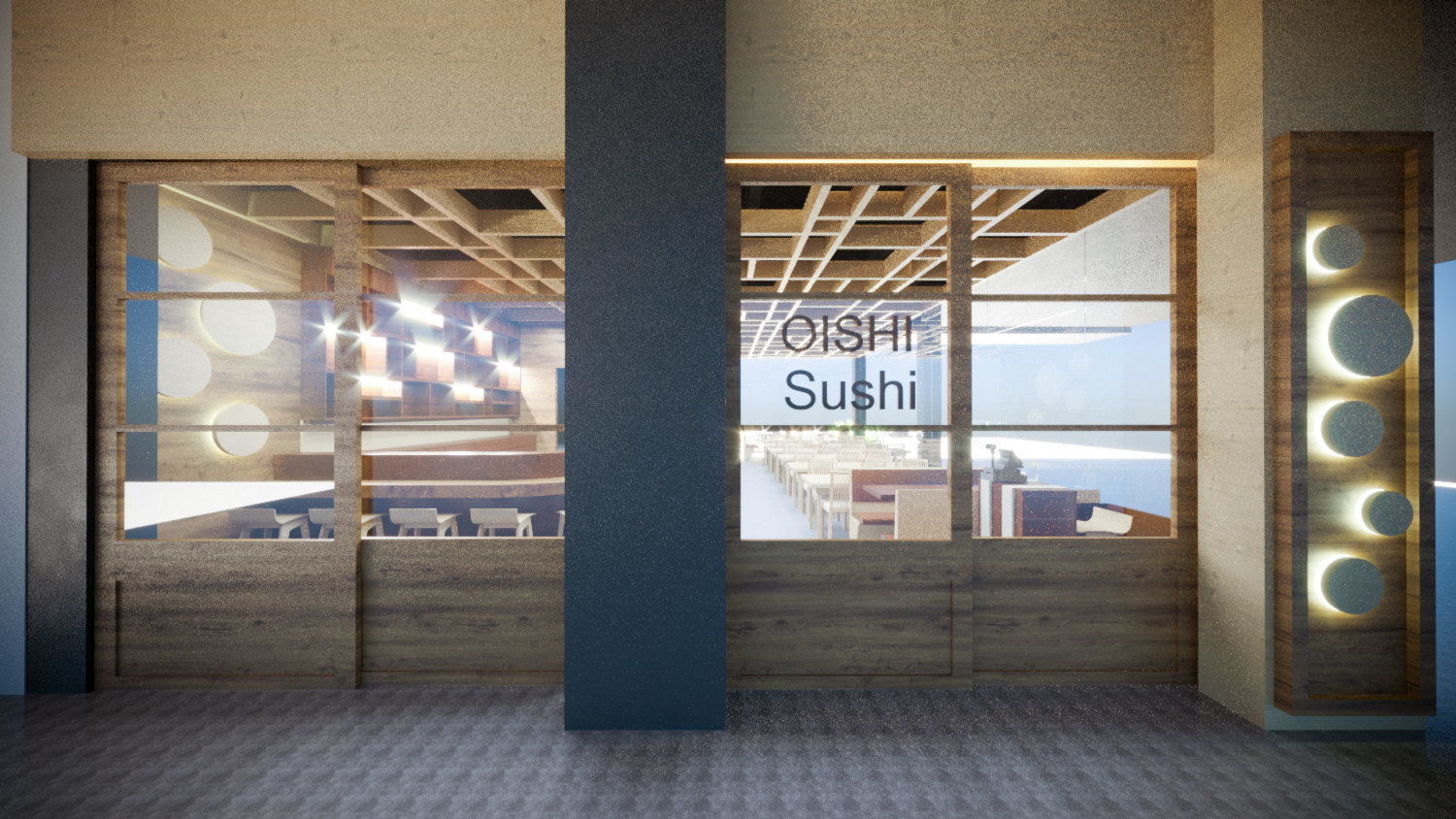 Sushi Restaurant 3D model_1