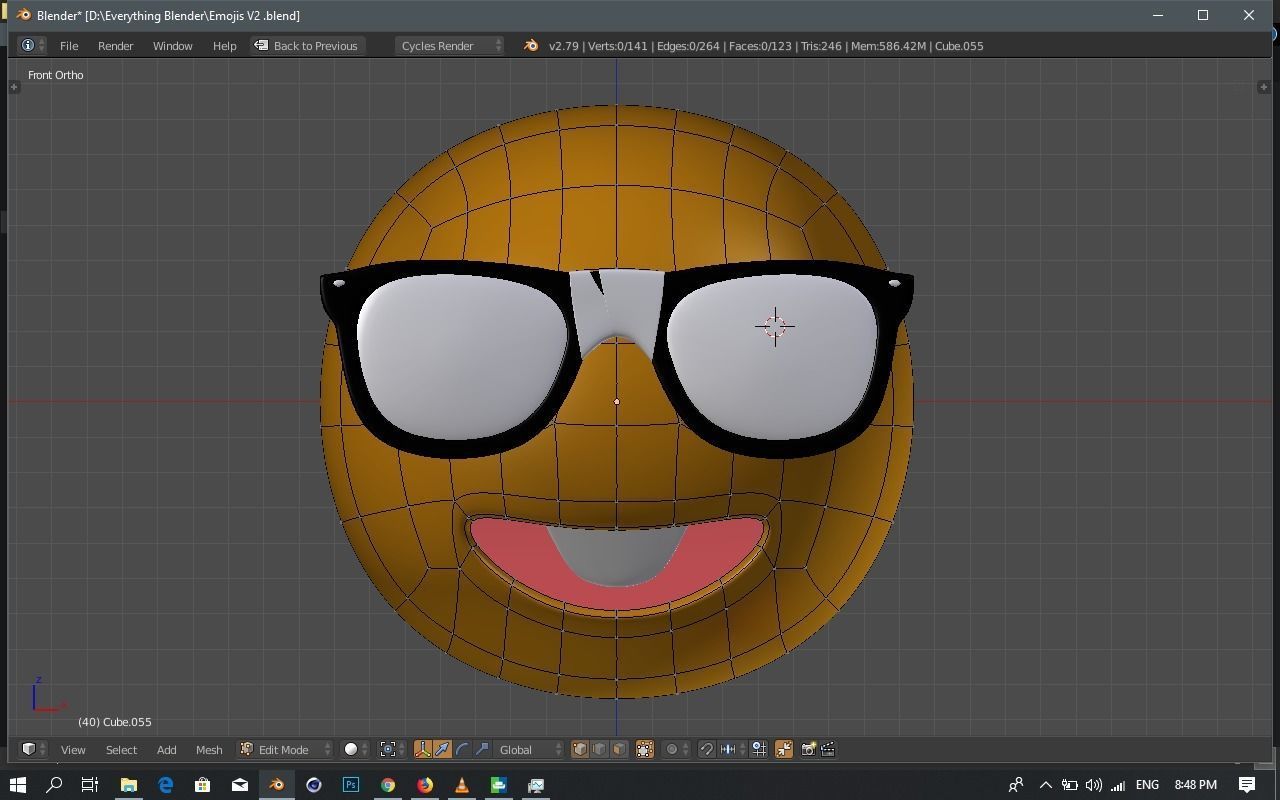 Emoji Nerd 3D model_2