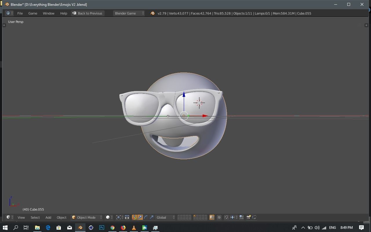 Emoji Nerd 3D model_7