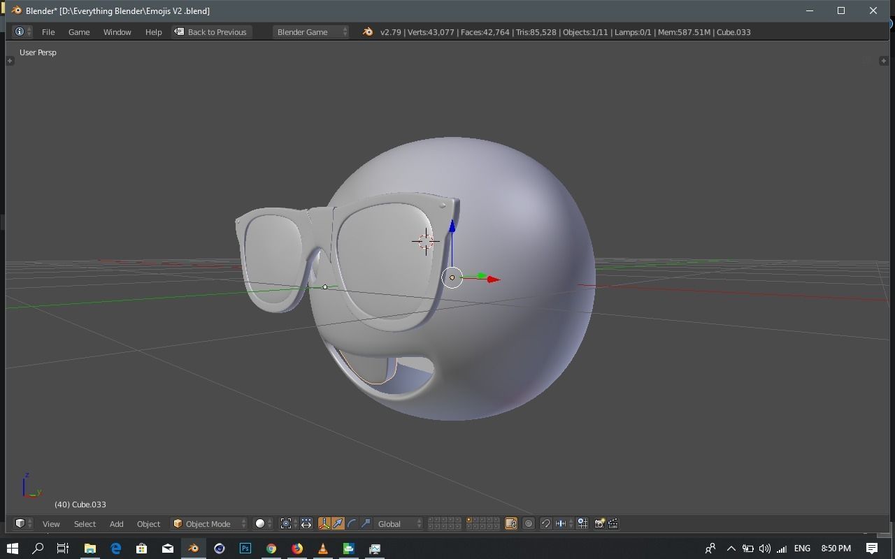 Emoji Nerd 3D model_12