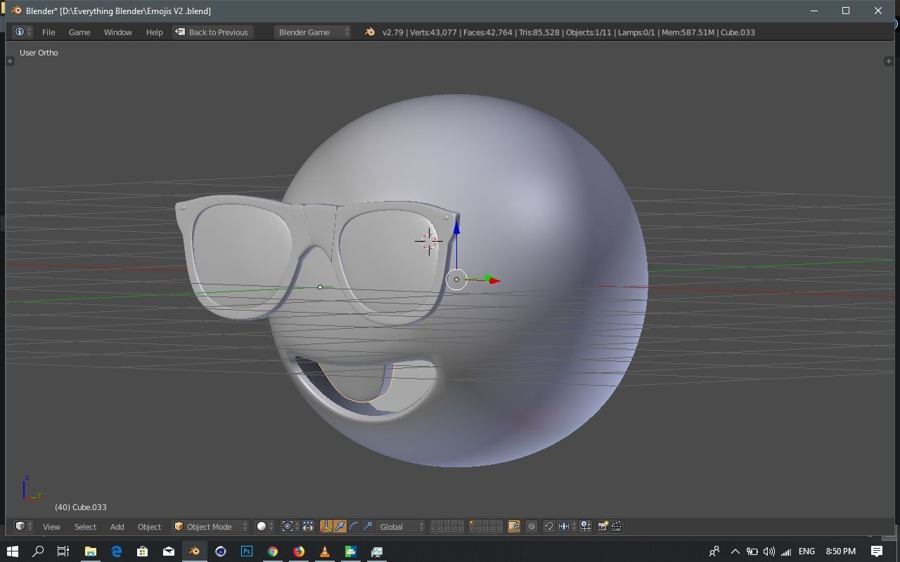 Emoji Nerd 3D model_10