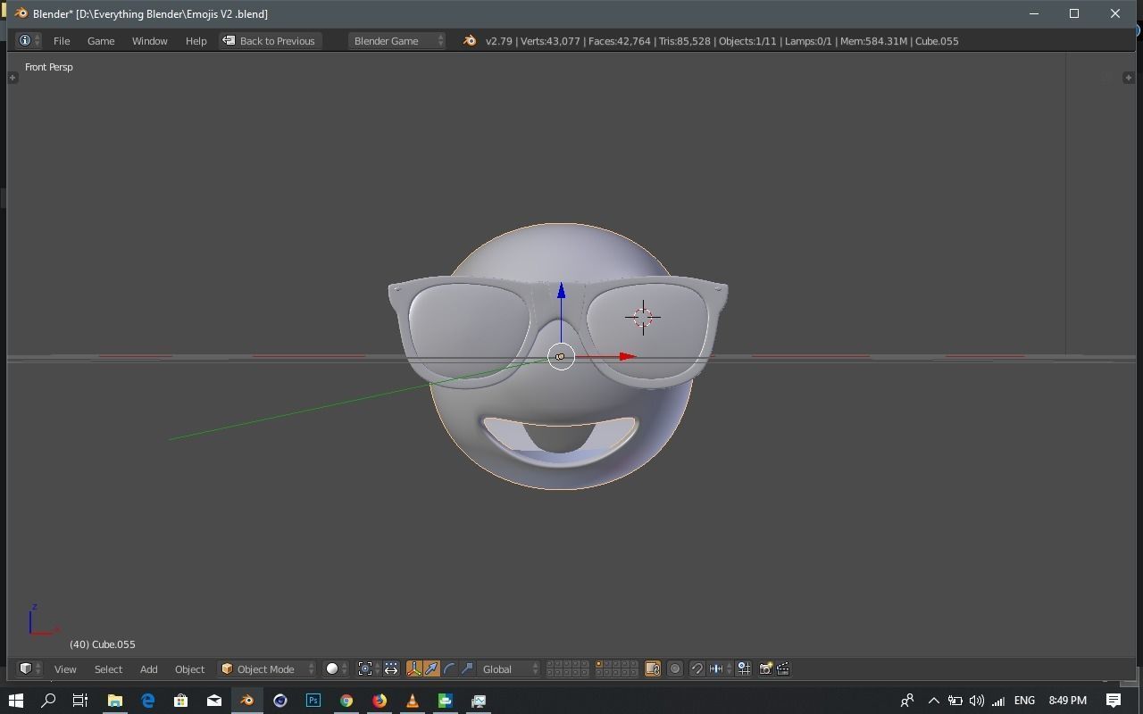 Emoji Nerd 3D model_8