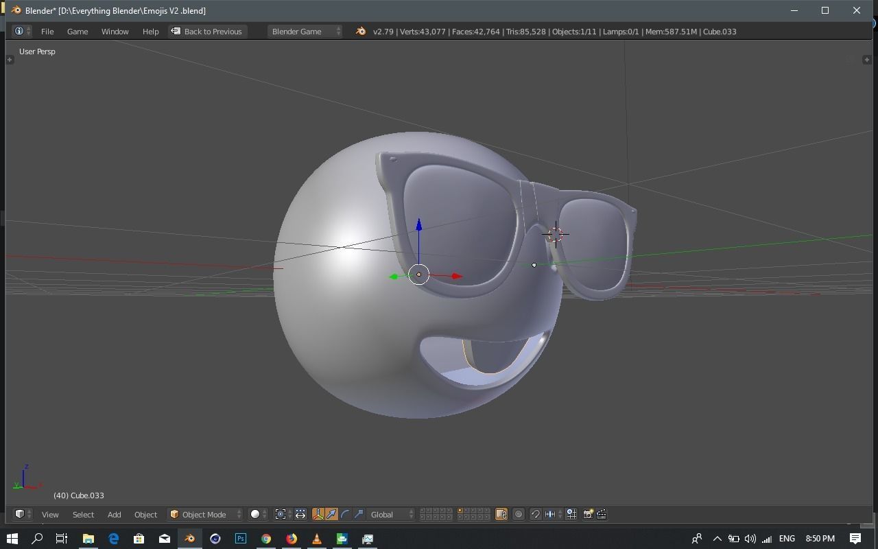 Emoji Nerd 3D model_11