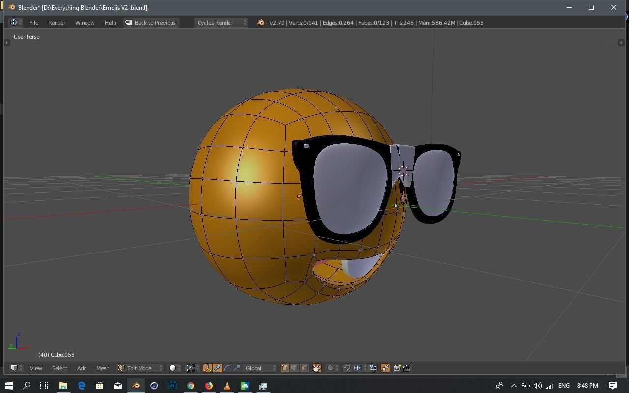 Emoji Nerd 3D model_4