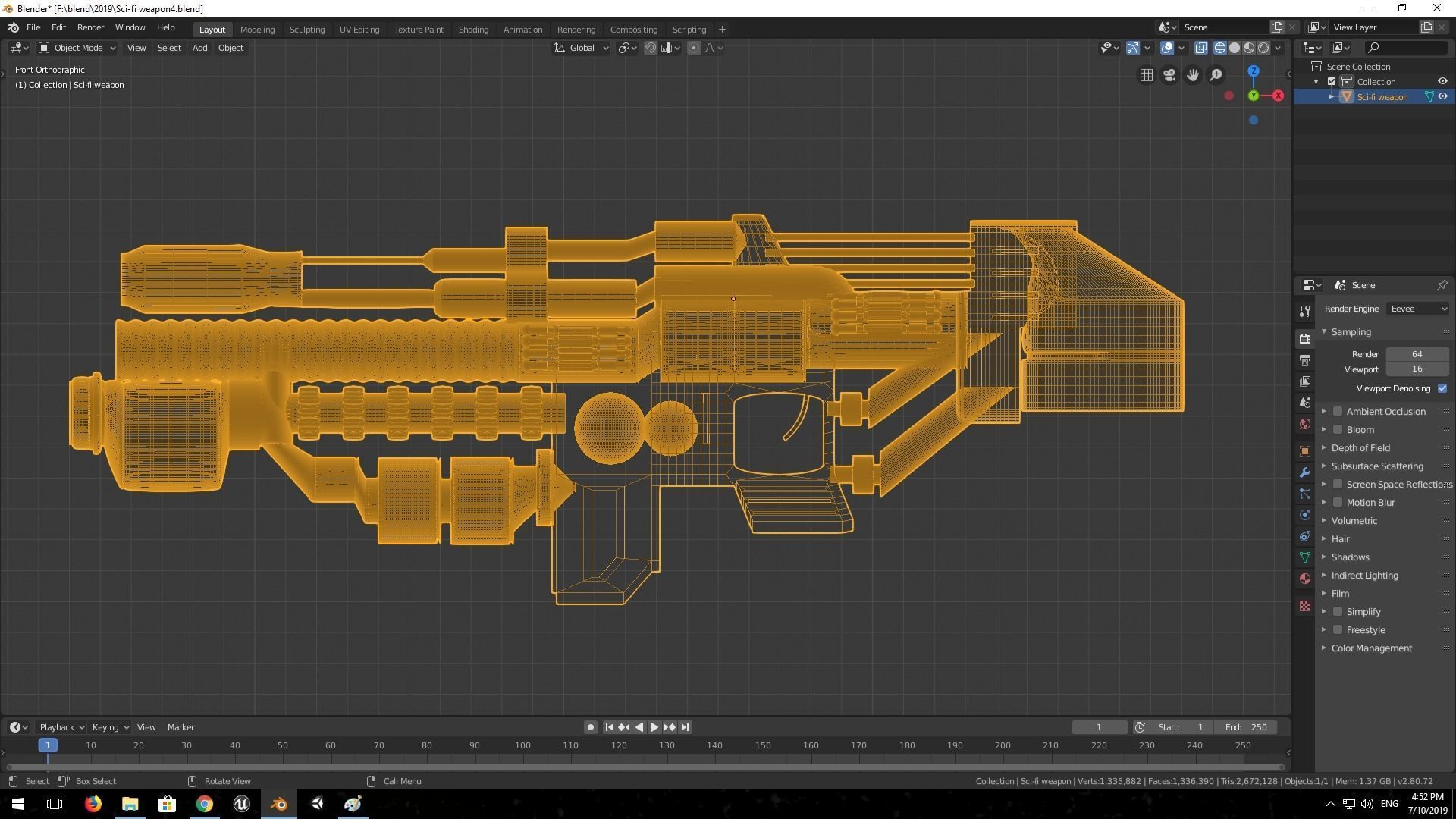 sci-fi weapon 3D model_10