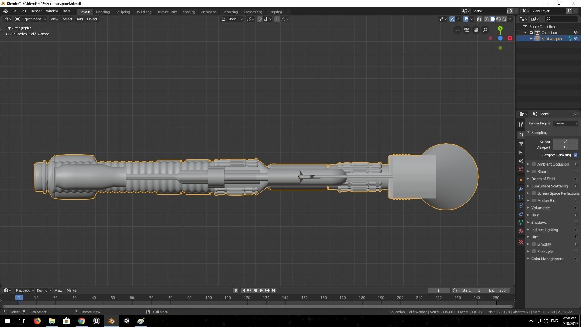 sci-fi weapon 3D model_6