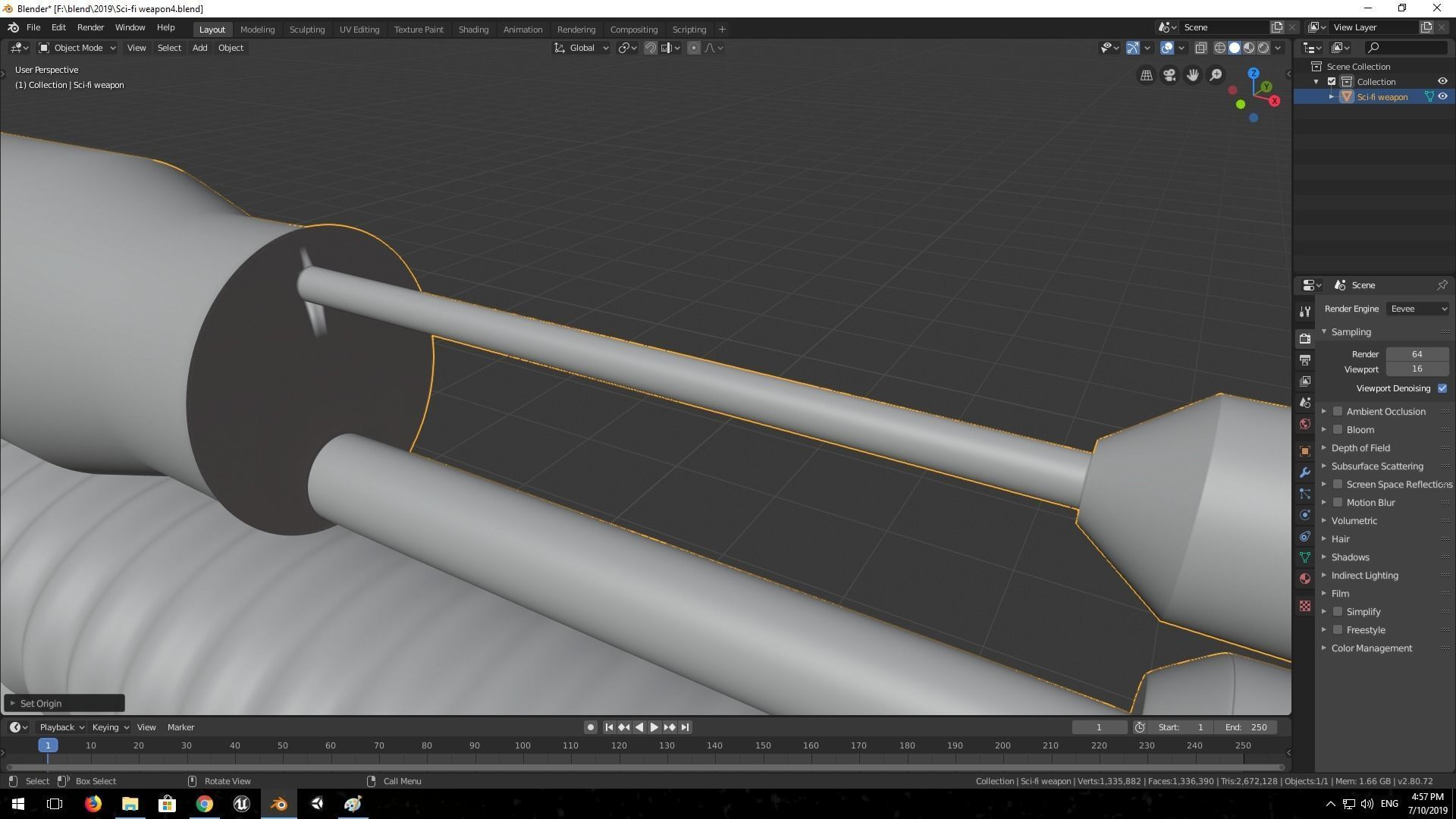 sci-fi weapon 3D model_20