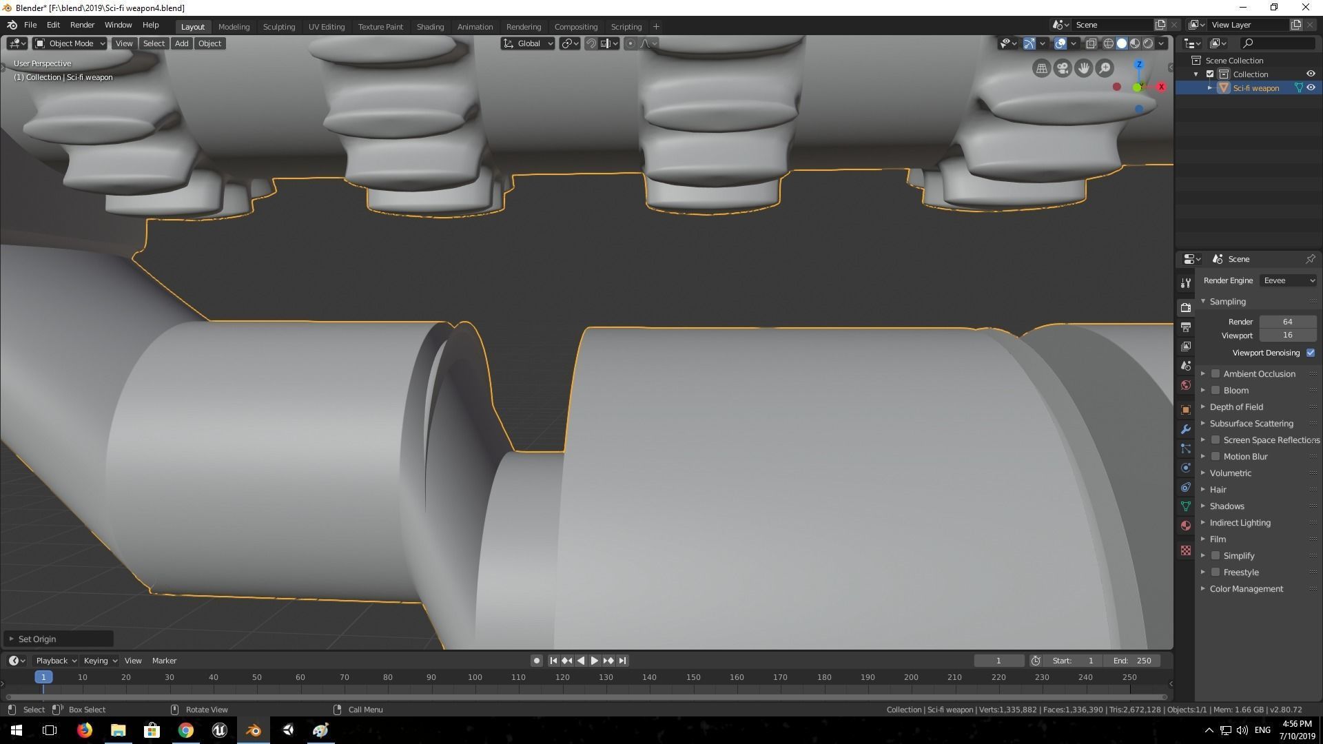 sci-fi weapon 3D model_16