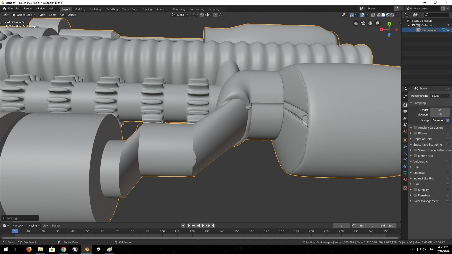 sci-fi weapon 3D model_17
