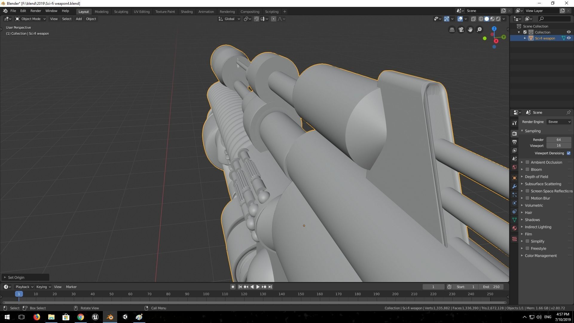sci-fi weapon 3D model_19