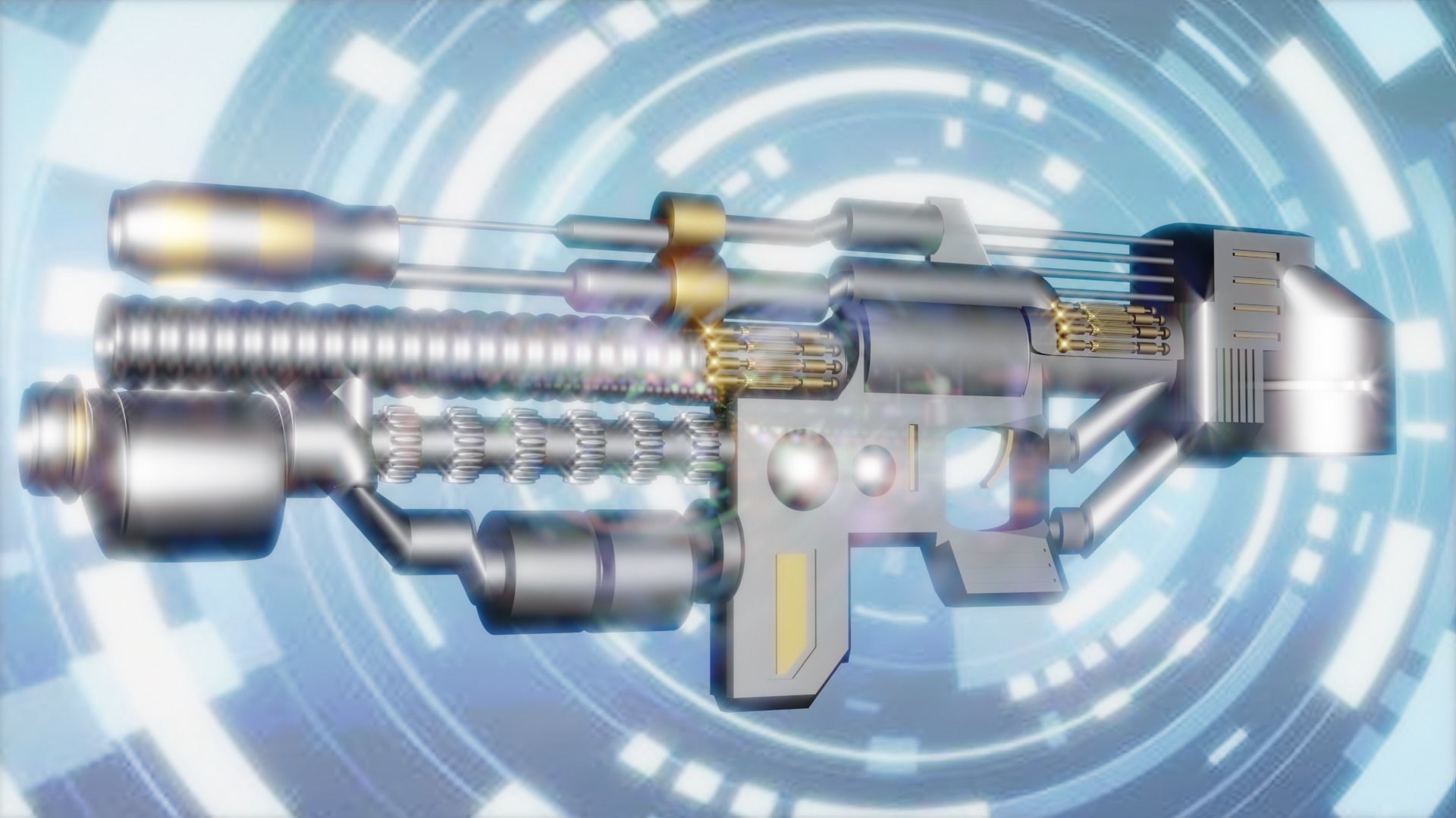 sci-fi weapon 3D model_2