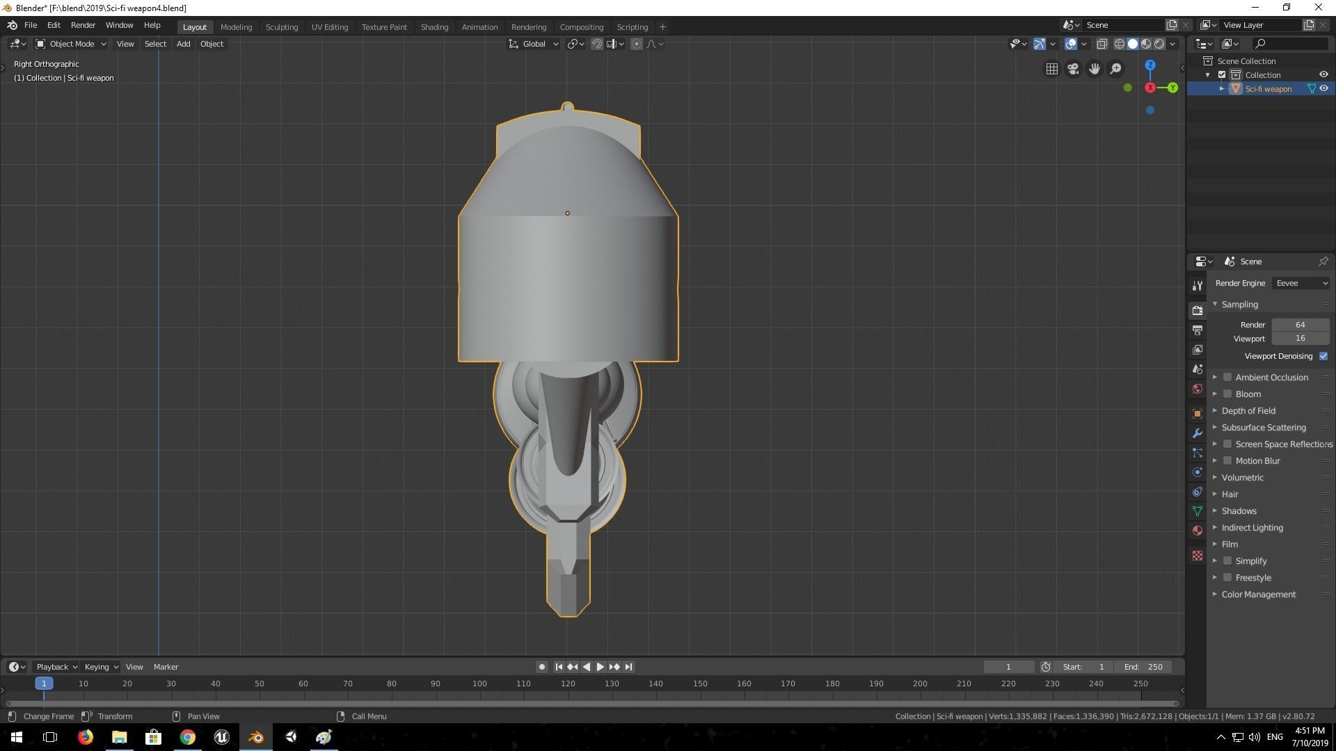 sci-fi weapon 3D model_7