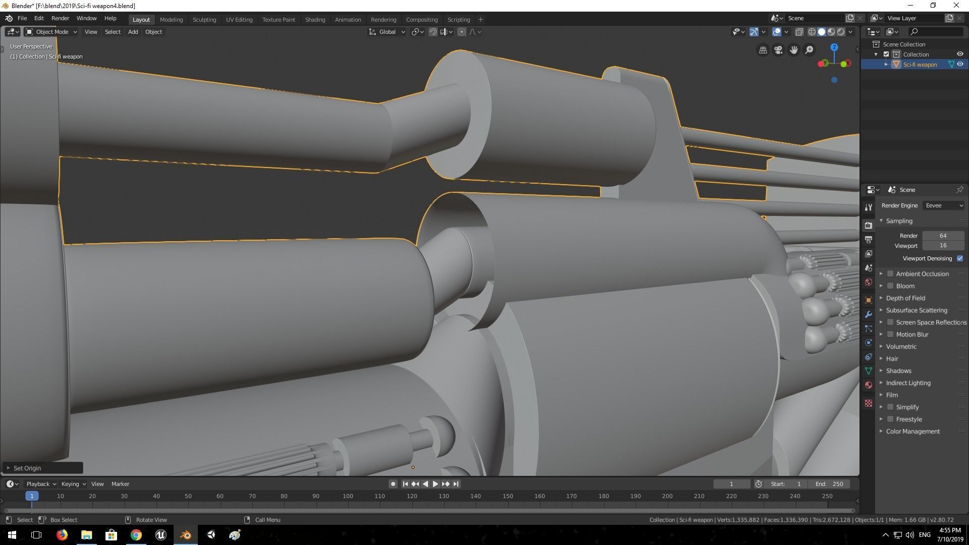 sci-fi weapon 3D model_15