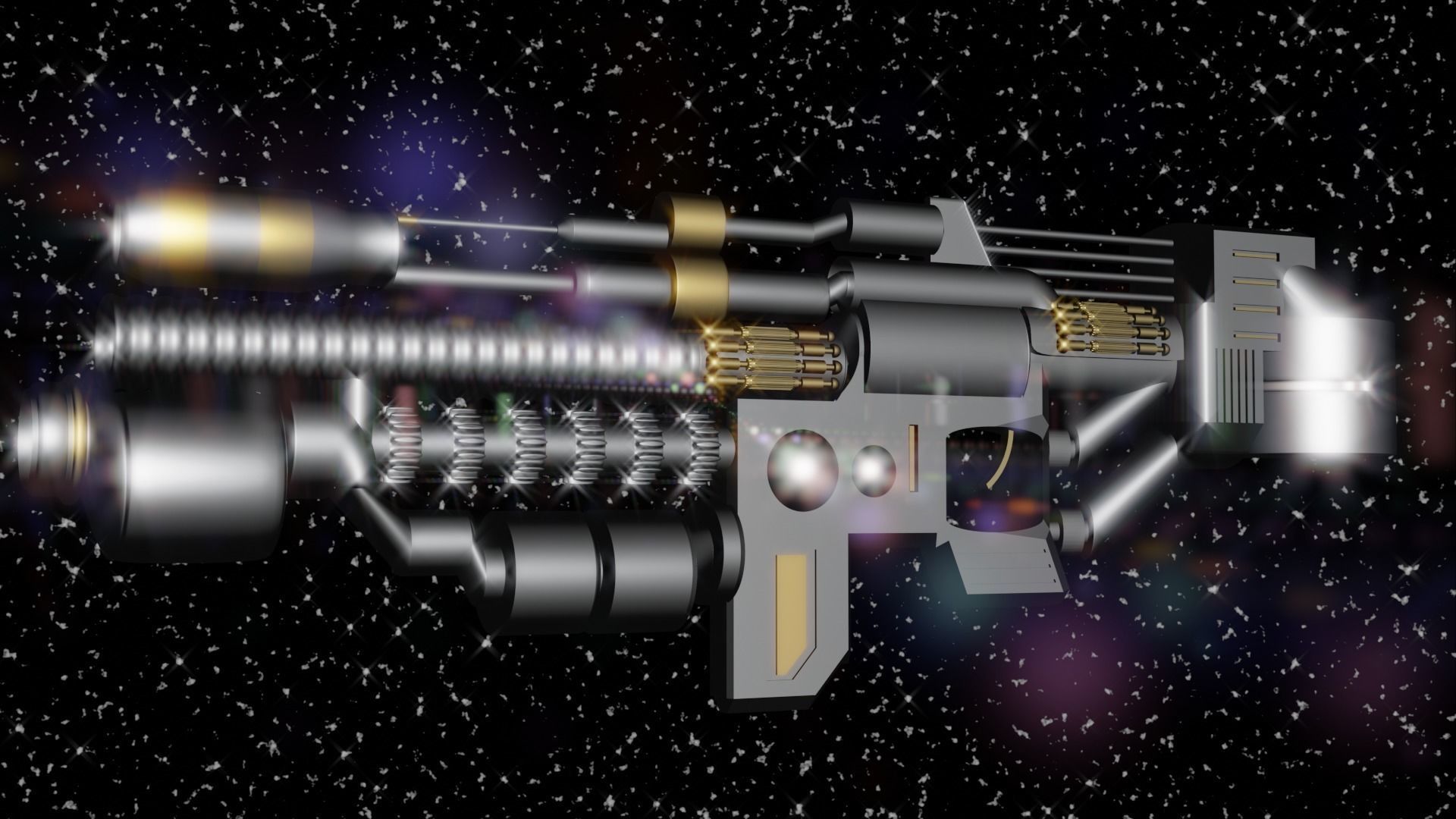 sci-fi weapon 3D model_1