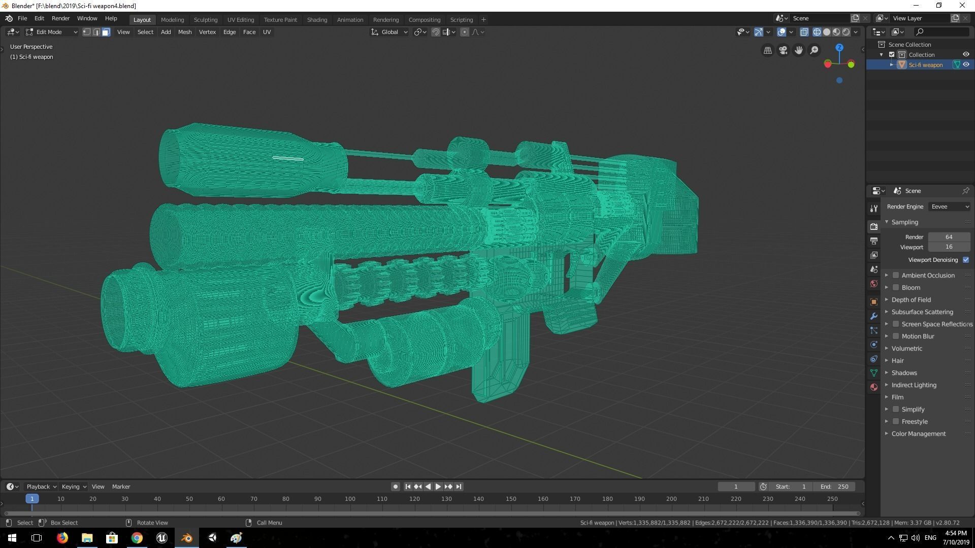 sci-fi weapon 3D model_13
