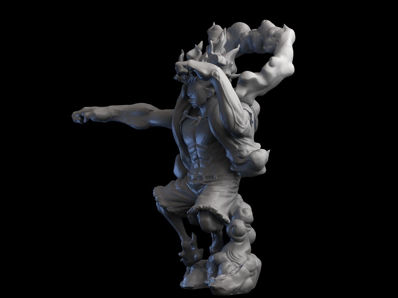 Luffy Gear4 SnakeMan 3D model_3