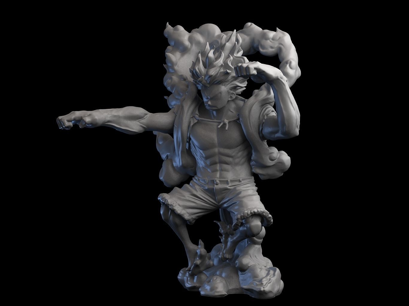 Luffy Gear4 SnakeMan 3D model_2