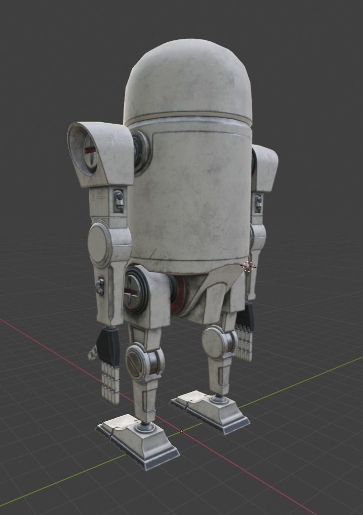 Robot medic Low-poly 3D model_8