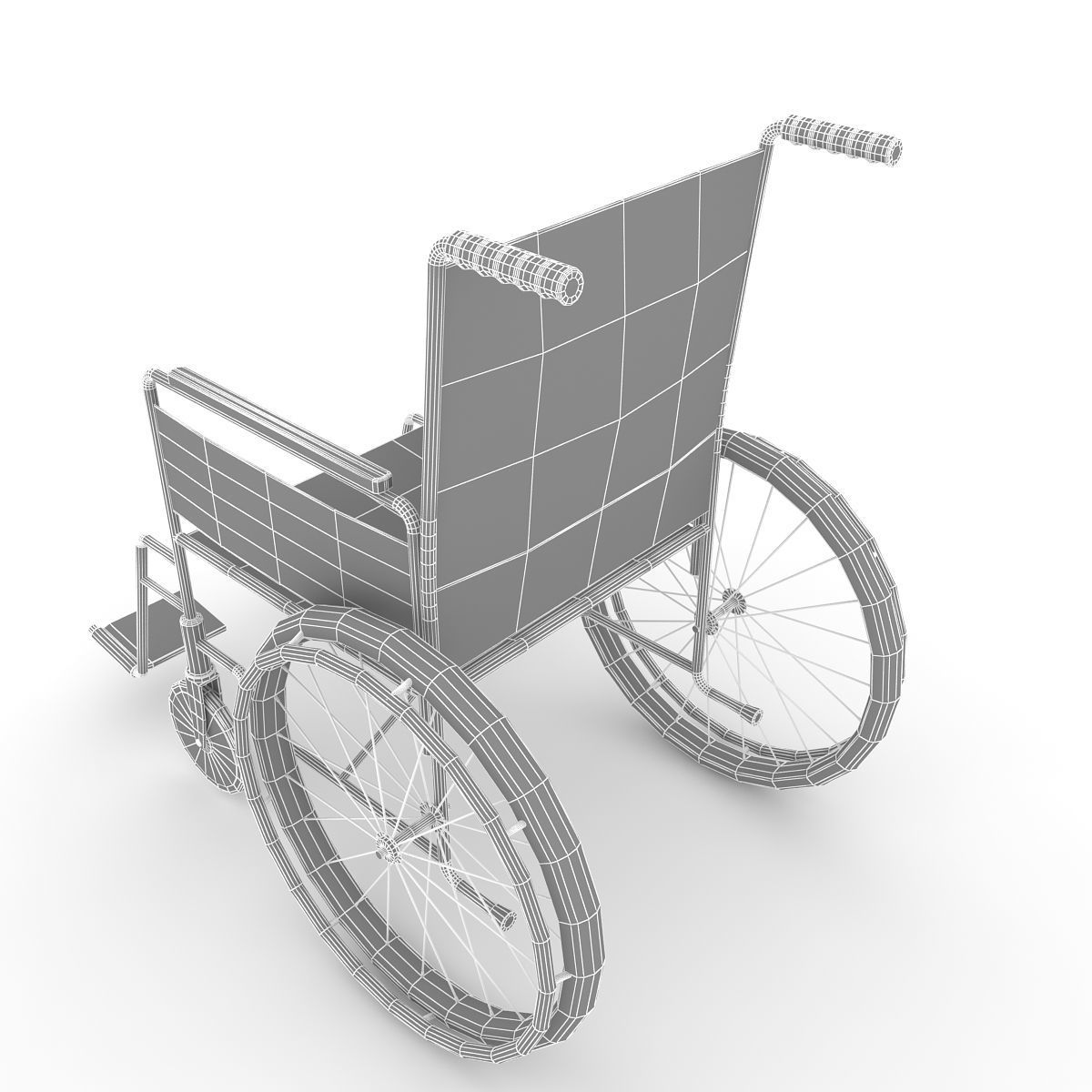 Wheel Chair 3D model_5