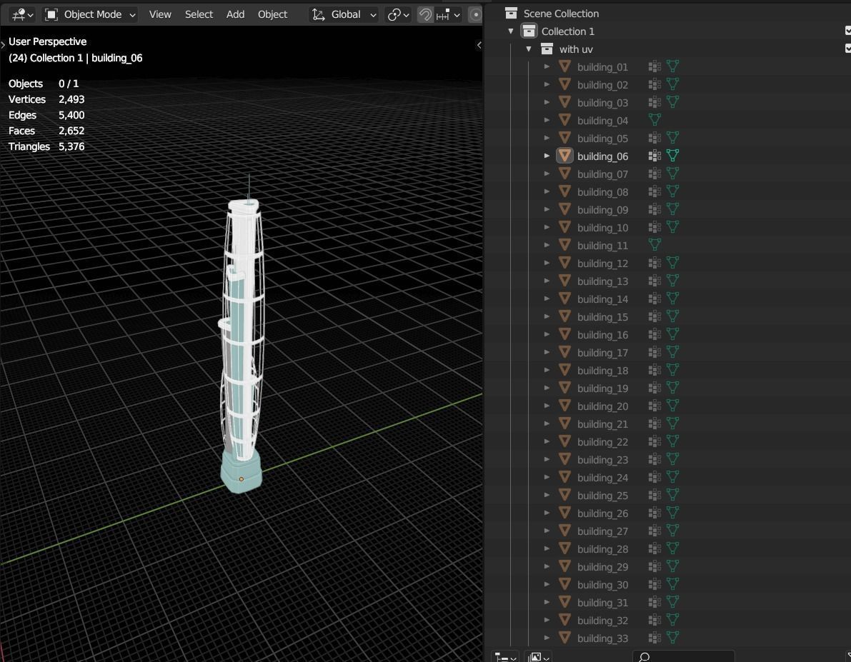 35 Futuristic Buildings VOL 1 Low-poly 3D model_27
